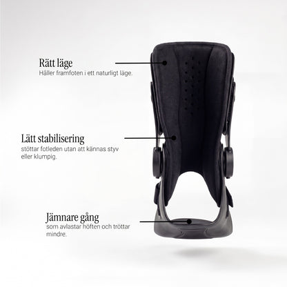SafeStep sedd bakifrån med rätt läge, lätt stabilisering och jämnare gång